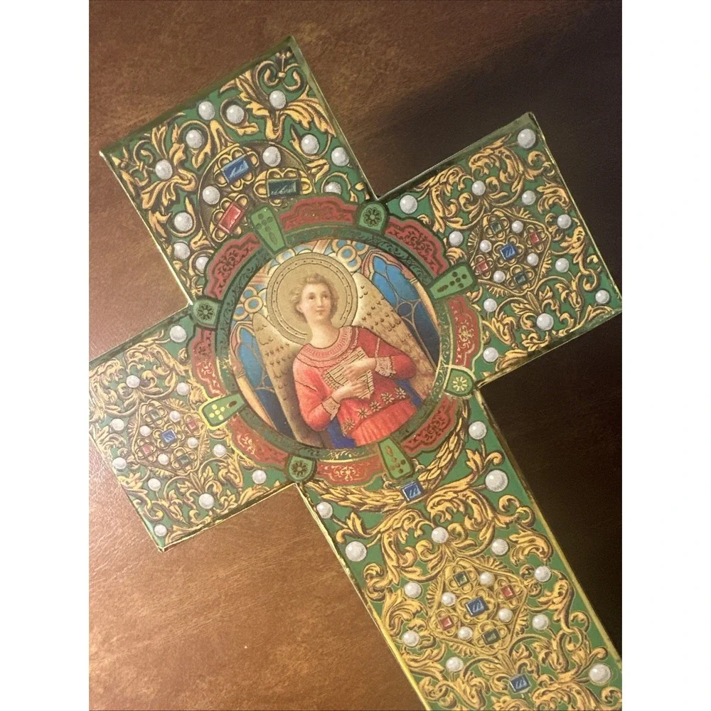 Vintage Cardboard Cross Religious Jesus Punch Studio Gift Box
